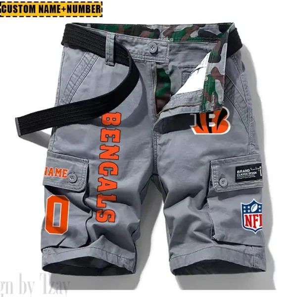Cincinnati Bengals New Summer Men Cargo Shorts Fashion 2025  SPTNSM007 - Image 5