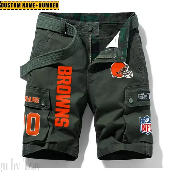 Cleveland Browns New Summer Men Cargo Shorts Fashion 2025  SPTNSM008 - Image 4
