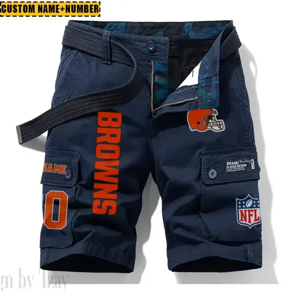 Cleveland Browns New Summer Men Cargo Shorts Fashion 2025  SPTNSM008 - Image 5