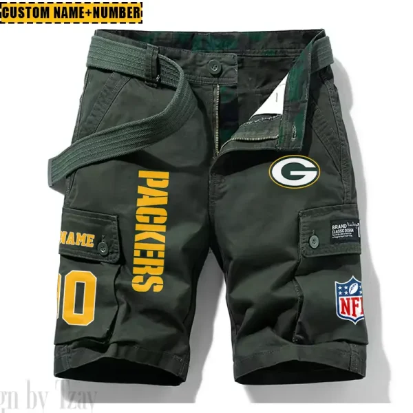 Green Bay Packers New Summer Men Cargo Shorts Fashion 2025  SPTNSM012 - Image 3