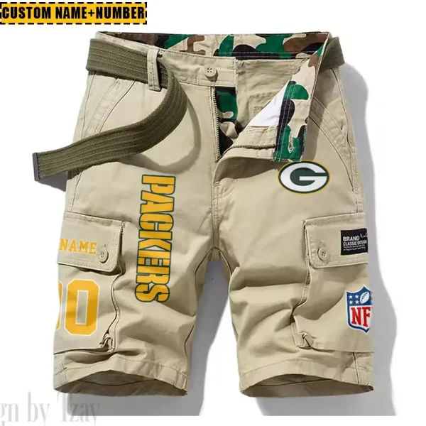 Green Bay Packers New Summer Men Cargo Shorts Fashion 2025  SPTNSM012 - Image 5