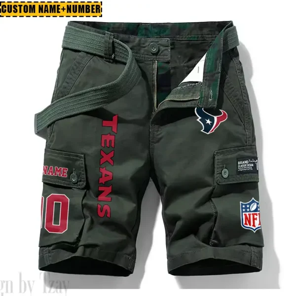 Houston Texans New Summer Men Cargo Shorts Fashion 2025  SPTNSM013 - Image 4