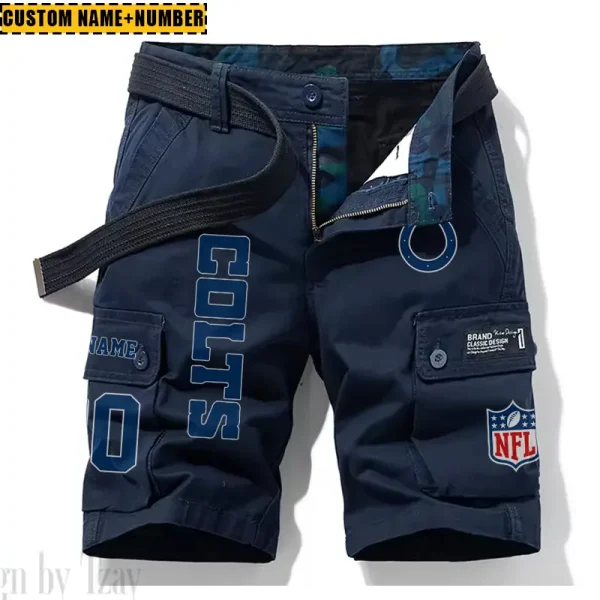 Indianapolis Colts New Summer Men Cargo Shorts Fashion 2025  SPTNSM014 - Image 3
