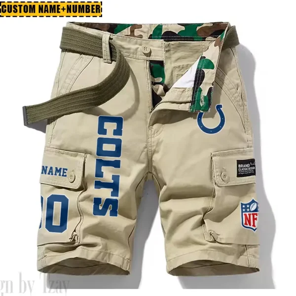Indianapolis Colts New Summer Men Cargo Shorts Fashion 2025  SPTNSM014 - Image 4