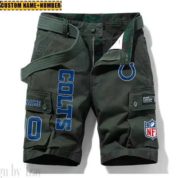 Indianapolis Colts New Summer Men Cargo Shorts Fashion 2025  SPTNSM014 - Image 5