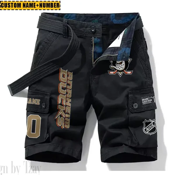 Anaheim Ducks New Summer Men Cargo Shorts Fashion 2025 SPTNSM033