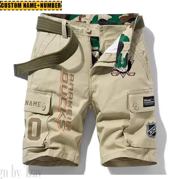 Anaheim Ducks New Summer Men Cargo Shorts Fashion 2025 SPTNSM033 - Image 2