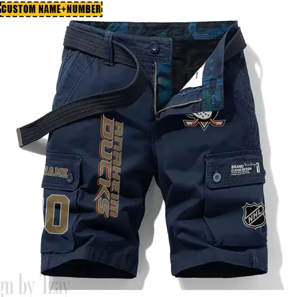Anaheim Ducks New Summer Men Cargo Shorts Fashion 2025 SPTNSM033 - Image 3