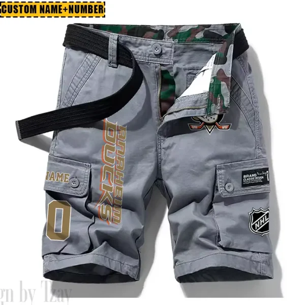 Anaheim Ducks New Summer Men Cargo Shorts Fashion 2025 SPTNSM033 - Image 5