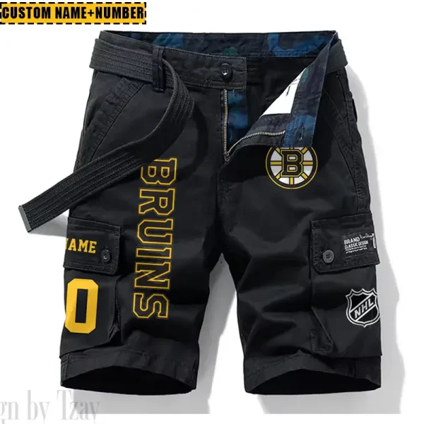 Boston Bruins New Summer Men Cargo Shorts Fashion 2025 SPTNSM034