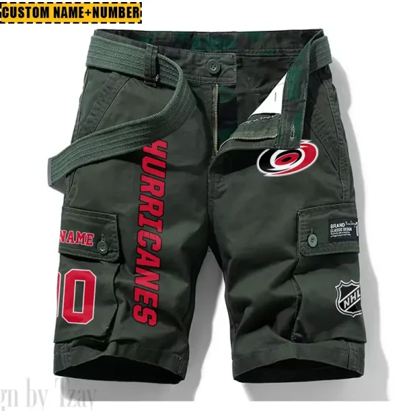 Carolina Hurricanes New Summer Men Cargo Shorts Fashion 2025 SPTNSM037 - Image 4