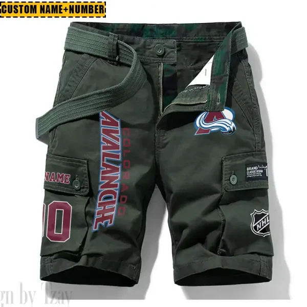 Colorado Avalanche New Summer Men Cargo Shorts Fashion 2025 SPTNSM039 - Image 3