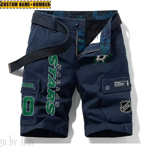 Dallas Stars New Summer Men Cargo Shorts Fashion 2025 SPTNSM041 - Image 3