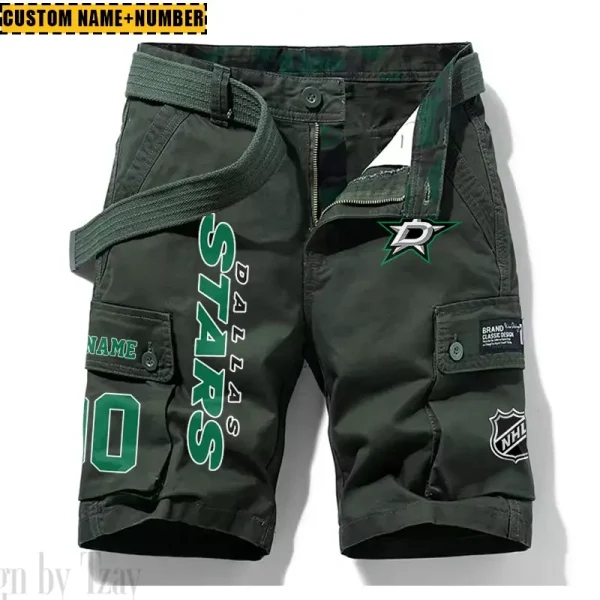 Dallas Stars New Summer Men Cargo Shorts Fashion 2025 SPTNSM041 - Image 4
