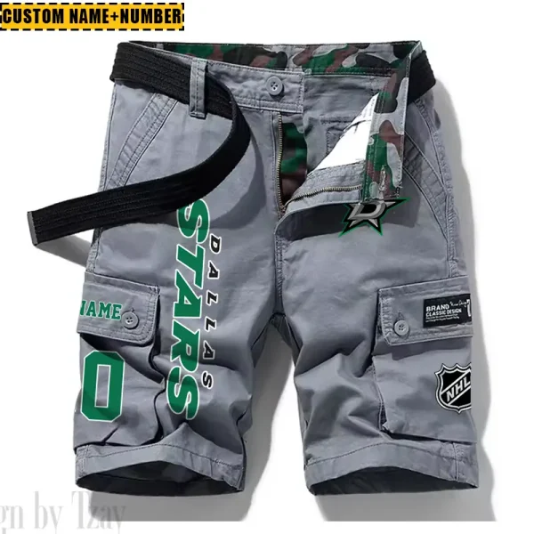Dallas Stars New Summer Men Cargo Shorts Fashion 2025 SPTNSM041 - Image 5