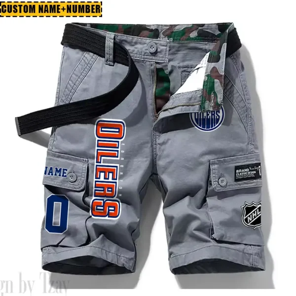 Edmonton Oilers New Summer Men Cargo Shorts Fashion 2025 SPTNSM043 - Image 4