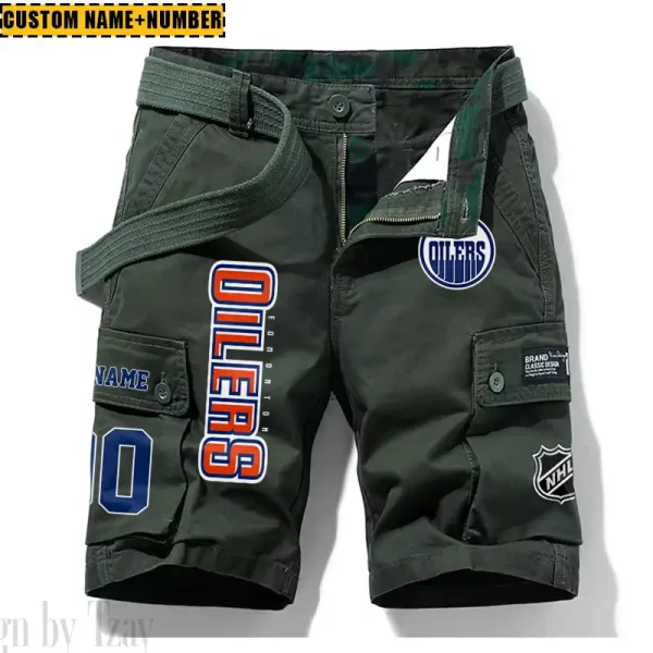 Edmonton Oilers New Summer Men Cargo Shorts Fashion 2025 SPTNSM043 - Image 5
