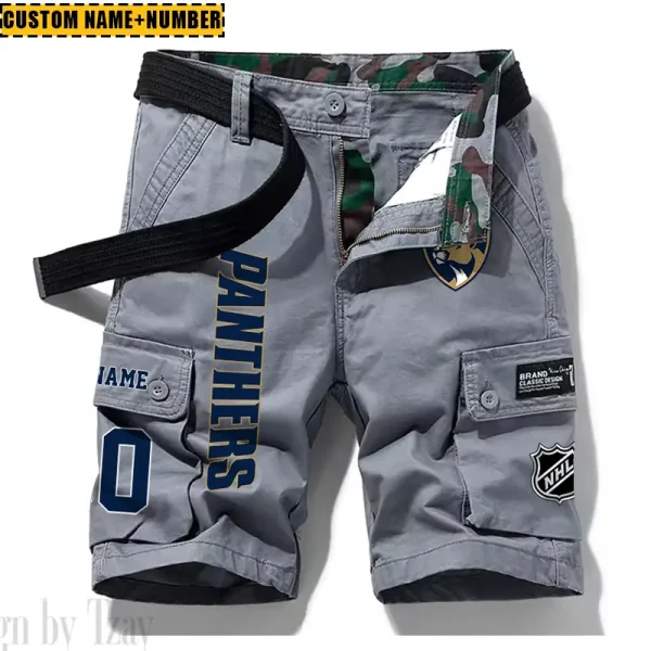 Florida Panthers New Summer Men Cargo Shorts Fashion 2025 SPTNSM044 - Image 2