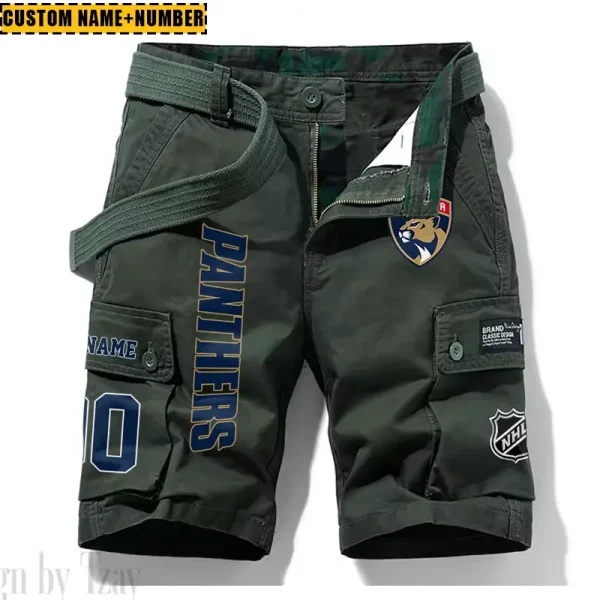 Florida Panthers New Summer Men Cargo Shorts Fashion 2025 SPTNSM044 - Image 3