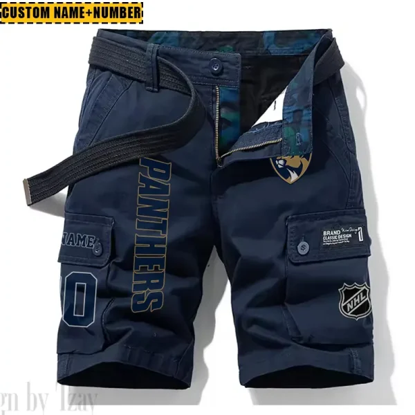 Florida Panthers New Summer Men Cargo Shorts Fashion 2025 SPTNSM044 - Image 4