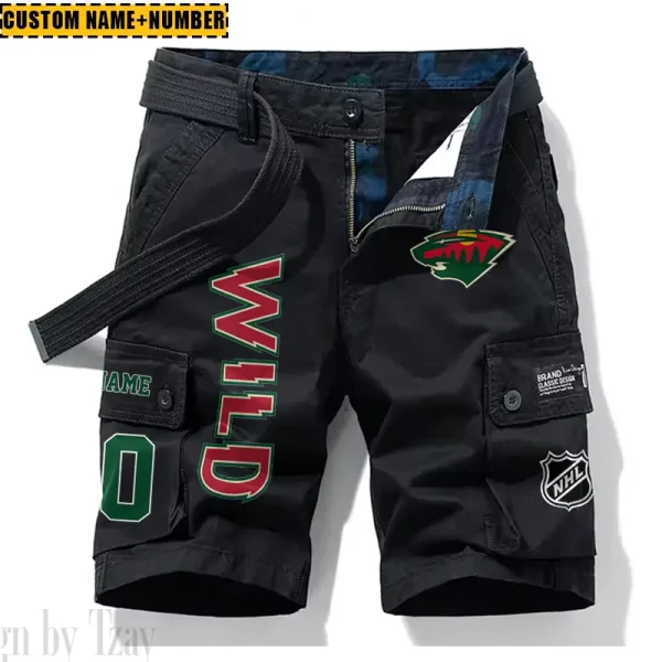 Minnesota Wild New Summer Men Cargo Shorts Fashion 2025 SPTNSM046