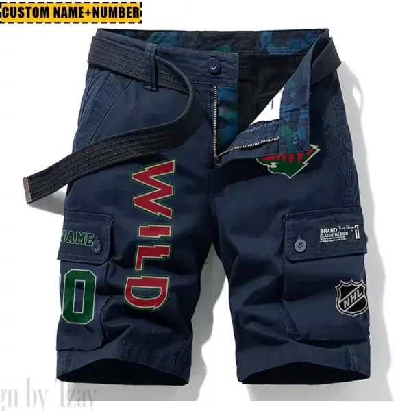 Minnesota Wild New Summer Men Cargo Shorts Fashion 2025 SPTNSM046 - Image 4