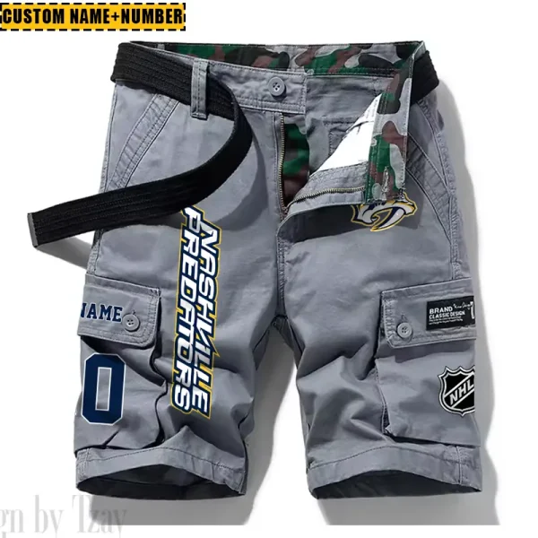 Nashville Predators New Summer Men Cargo Shorts Fashion 2025 SPTNSM048 - Image 2