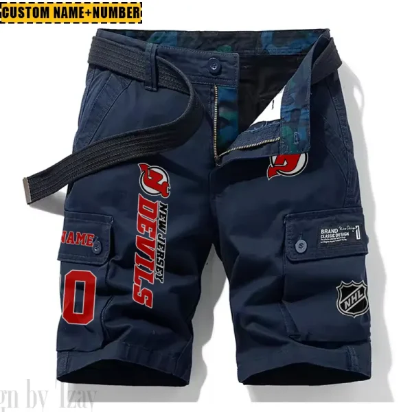 New Jersey Devils New Summer Men Cargo Shorts Fashion 2025 SPTNSM049 - Image 3