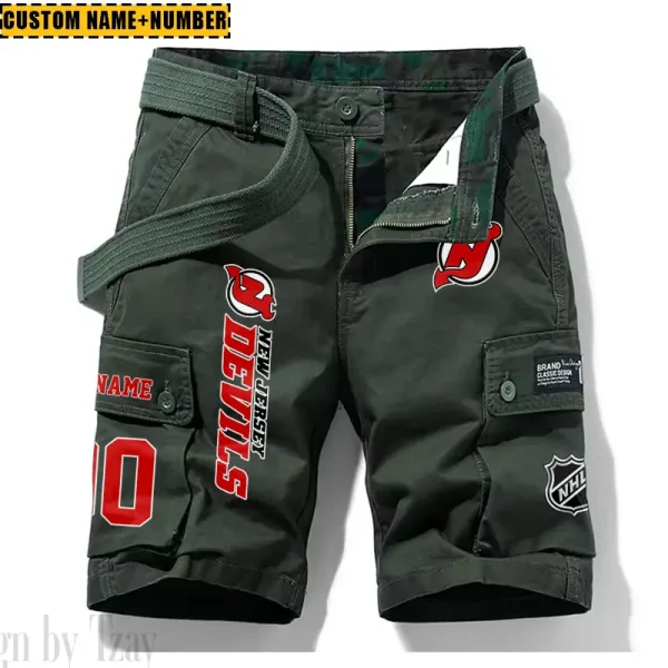 New Jersey Devils New Summer Men Cargo Shorts Fashion 2025 SPTNSM049 - Image 4