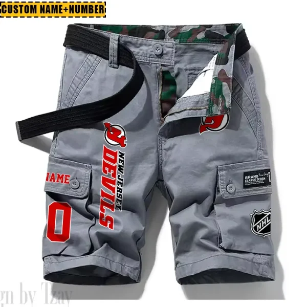 New Jersey Devils New Summer Men Cargo Shorts Fashion 2025 SPTNSM049 - Image 5