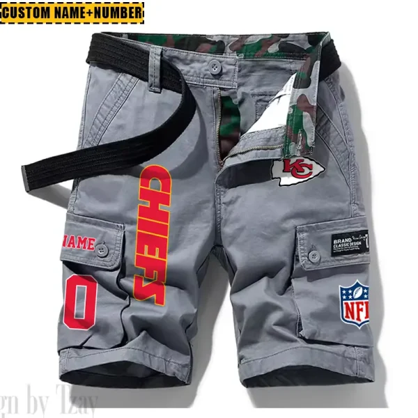 Kansas City Chiefs New Summer Men Cargo Shorts Fashion 2025  SPTNSM016
