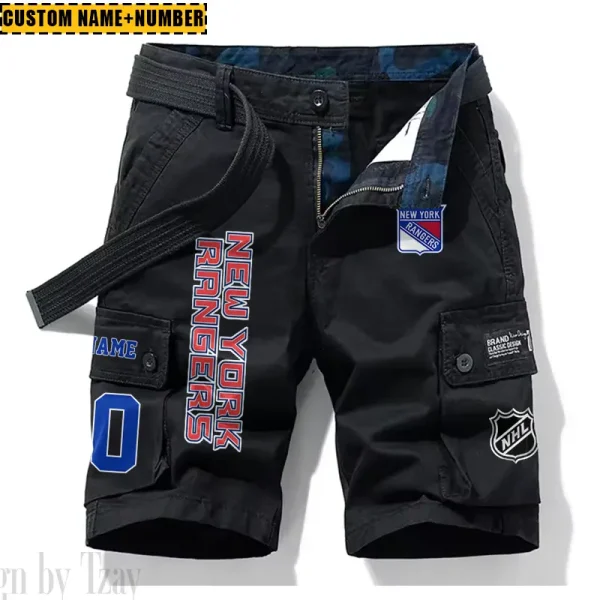 New York Rangers New Summer Men Cargo Shorts Fashion 2025 SPTNSM051