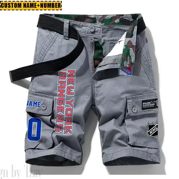 New York Rangers New Summer Men Cargo Shorts Fashion 2025 SPTNSM051 - Image 5