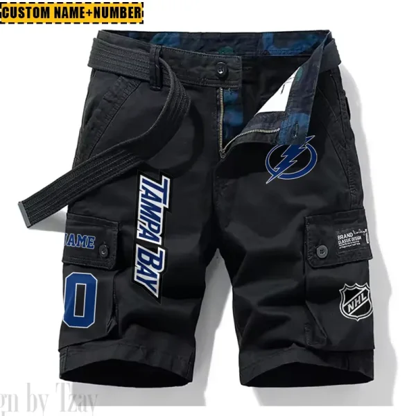 Tampa Bay Lightning New Summer Men Cargo Shorts Fashion 2025 SPTNSM053