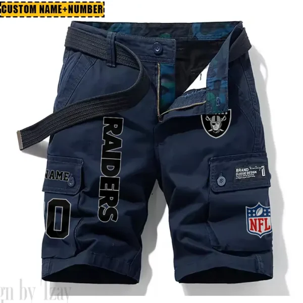 Las Vegas Raiders New Summer Men Cargo Shorts Fashion 2025  SPTNSM017 - Image 2
