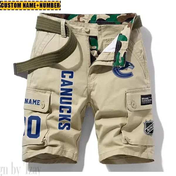 Vancouver Canucks New Summer Men Cargo Shorts Fashion 2025 SPTNSM056 - Image 2