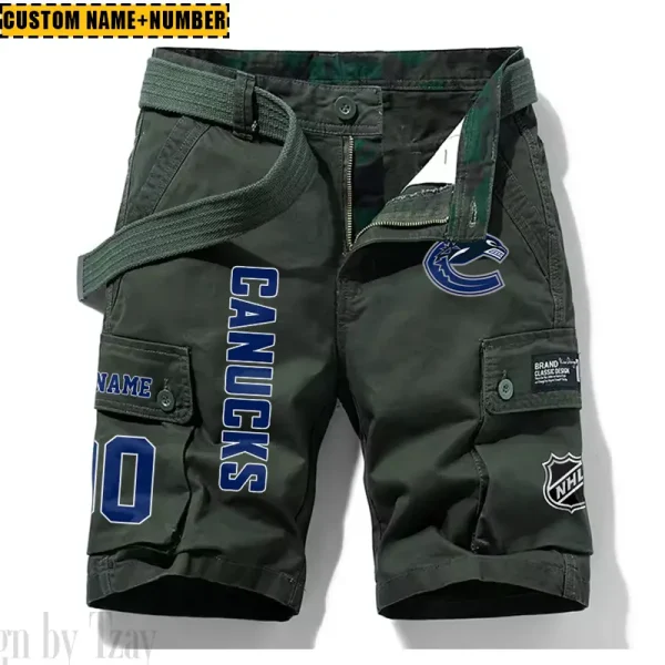 Vancouver Canucks New Summer Men Cargo Shorts Fashion 2025 SPTNSM056 - Image 4