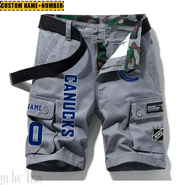 Vancouver Canucks New Summer Men Cargo Shorts Fashion 2025 SPTNSM056 - Image 5
