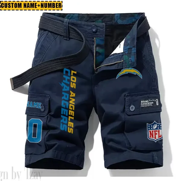 Los Angeles Chargers New Summer Men Cargo Shorts Fashion 2025  SPTNSM018 - Image 4