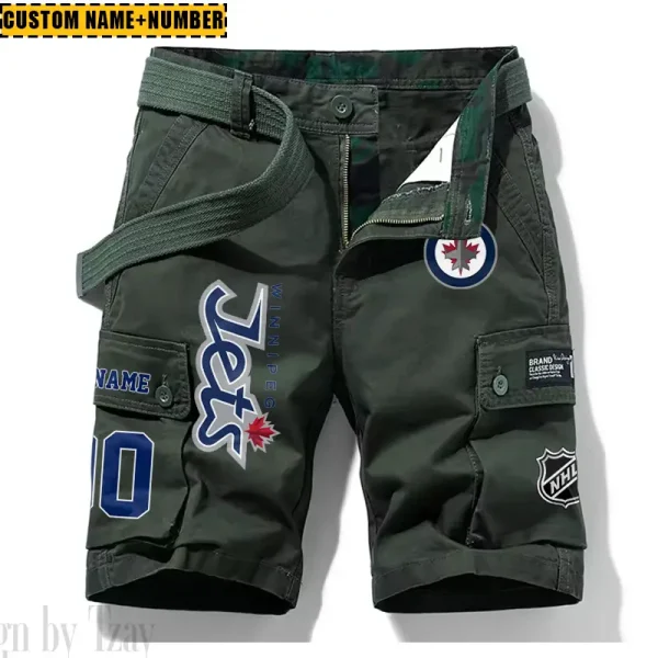 Winnipeg Jets New Summer Men Cargo Shorts Fashion 2025 SPTNSM059 - Image 3