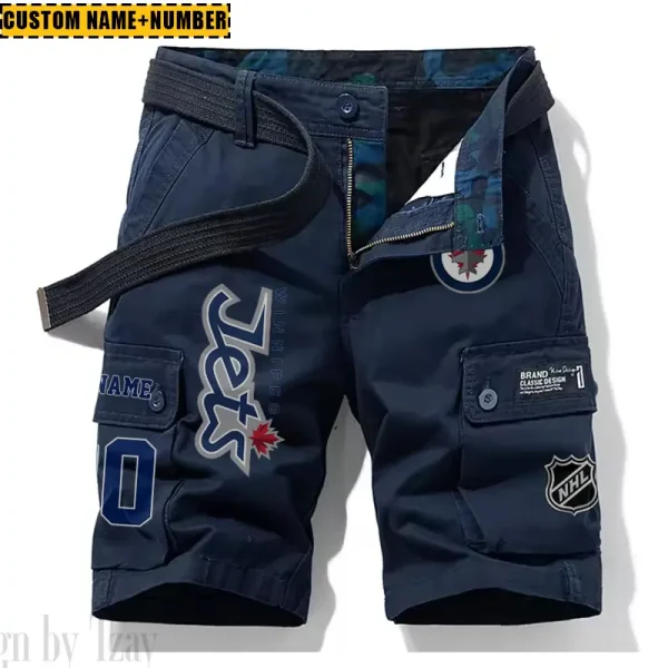Winnipeg Jets New Summer Men Cargo Shorts Fashion 2025 SPTNSM059 - Image 4