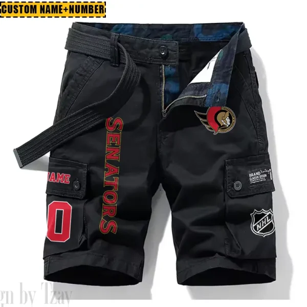 Ottawa Senators New Summer Men Cargo Shorts Fashion 2025 SPTNSM060