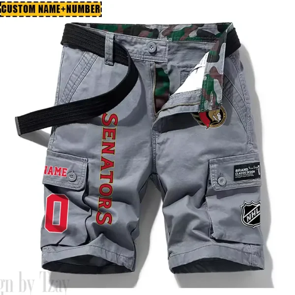 Ottawa Senators New Summer Men Cargo Shorts Fashion 2025 SPTNSM060 - Image 2