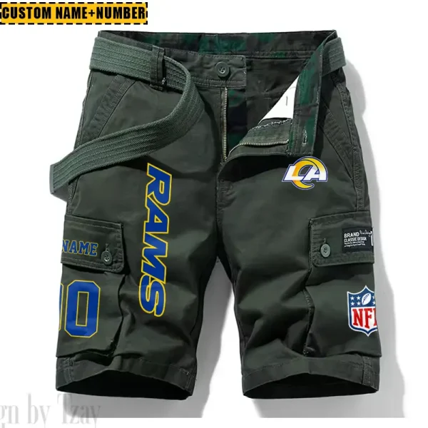 Los Angeles Rams New Summer Men Cargo Shorts Fashion 2025  SPTNSM019 - Image 4