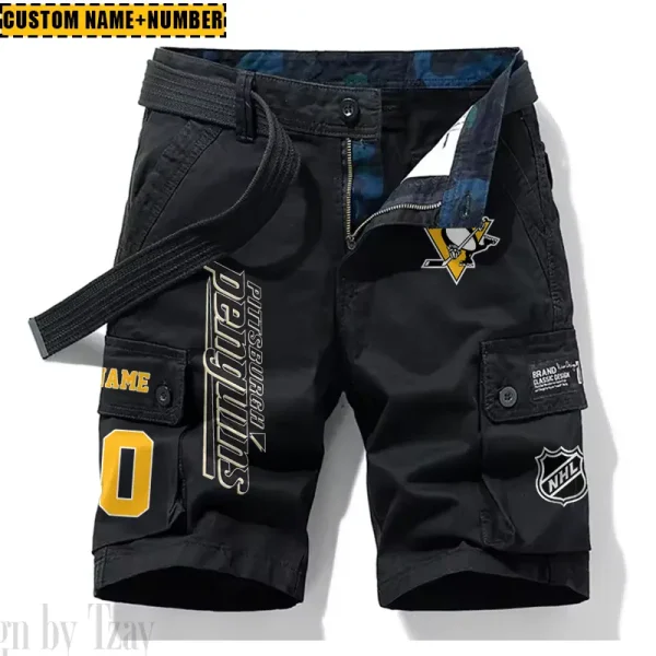 Pittsburgh Penguins New Summer Men Cargo Shorts Fashion 2025 SPTNSM062
