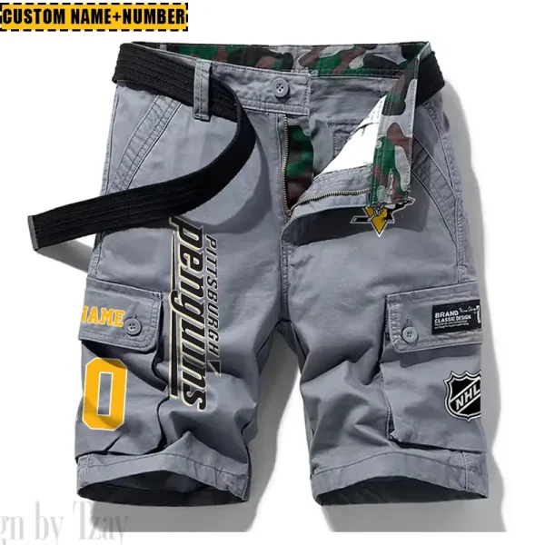 Pittsburgh Penguins New Summer Men Cargo Shorts Fashion 2025 SPTNSM062 - Image 2
