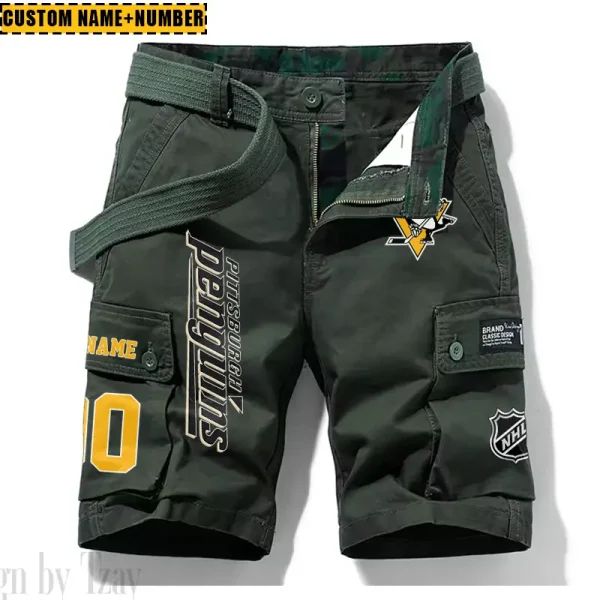 Pittsburgh Penguins New Summer Men Cargo Shorts Fashion 2025 SPTNSM062 - Image 3