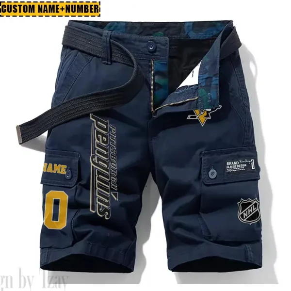 Pittsburgh Penguins New Summer Men Cargo Shorts Fashion 2025 SPTNSM062 - Image 4
