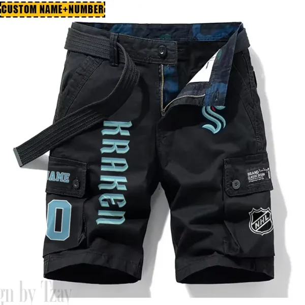 Seattle Kraken New Summer Men Cargo Shorts Fashion 2025 SPTNSM064