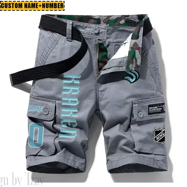 Seattle Kraken New Summer Men Cargo Shorts Fashion 2025 SPTNSM064 - Image 2